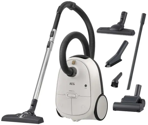 AEG Hygienic 6000 AB61H6SW weiß / Staubsauger mit Beutel / 750 W / 3,5 l / 73 dB / Aktionsradius 12 m
