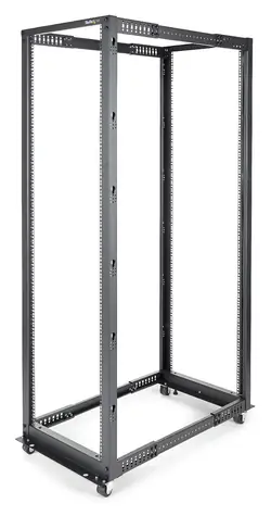 StarTech 42U offenes Rack / Rackmontage / 19" / 4-Pfosten / Verstellbare Tiefe 58-104 cm / Mobil