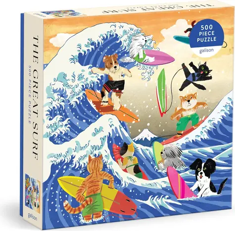Galison Quadratisches Puzzle Große Welle / 500 Teile / 50,8 × 50,8 cm
