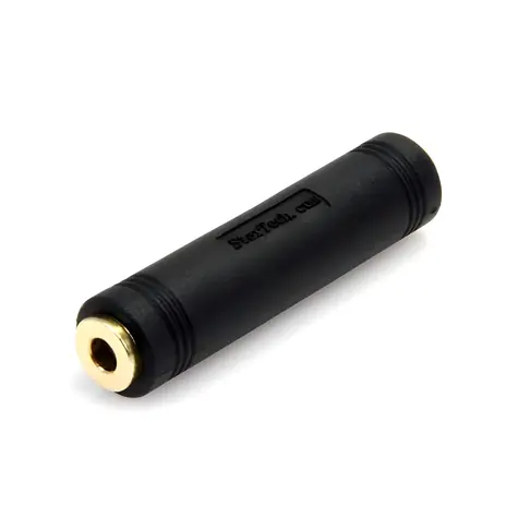 StarTech 3,5-mm-Klinkenstecker (F/F), schwarz / Audioadapter / 3,5-mm-Klinkenbuchse (F) - 3,5-mm-Klinkenbuchse (F)