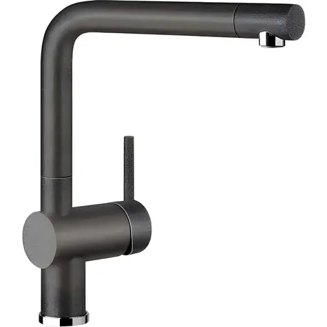 Blanco Spültischarmatur Silgranit-Optik Anthrazit / Spültischarmatur / 360°-Schwenkarm / Keramikkartusche mit Dichtung