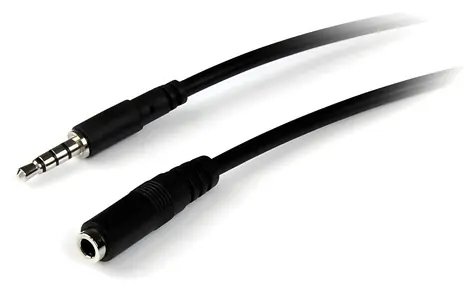 StarTech MUHSMF2M / Verlängerungskabel 3,5-mm-Klinkenstecker / iPhone 4-Pin / Stecker/Buchse / 2 m