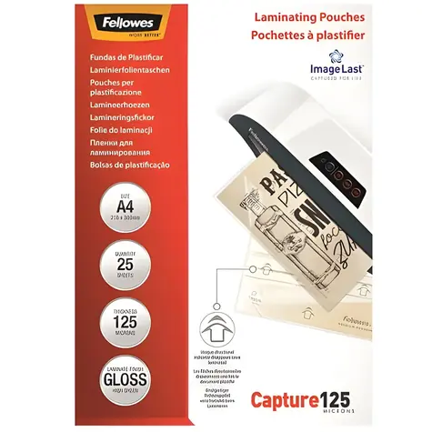 Fellowes ImageLast A4 125 µm / Laminierfolie / glänzend / 25 Stück