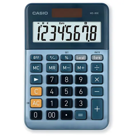 Casio MS-80E / Tischrechner / achtstellig / duales Netzteil