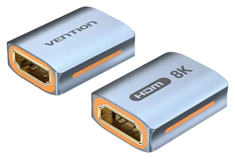 Vention HDMI-Koppler schwarz / Koppler / HDMI Typ A auf Typ A / 4K 60 Hz / vergoldete Kontakte