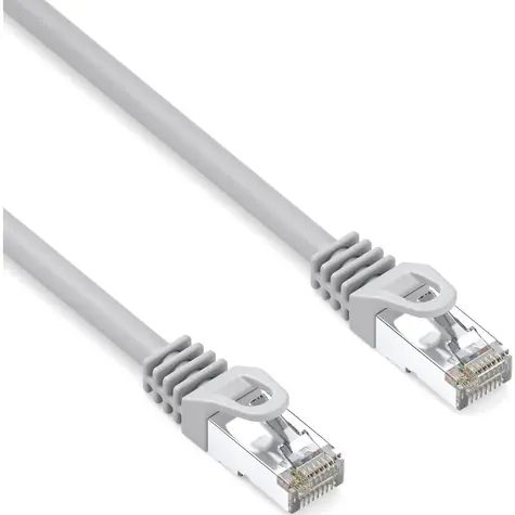 Logo LAN-Kabel S/FTP Cat 6a 20 m grau / Patchkabel / 2x RJ45 / 10 Gbit/s / PVC