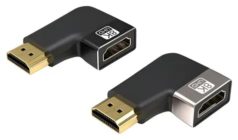 PremiumCord HDMI-Adapter AF/M Space Grau / Reduzierung / 90° abgewinkelt links / 8K/60Hz / 4K/120Hz