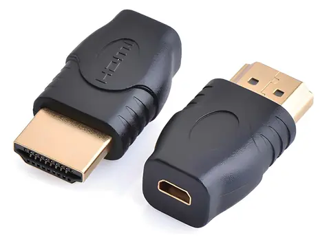 OEM Micro-HDMI Typ D (F) - HDMI Typ A (M) Adapter / Adapter / Full HD 1080p / vergoldete Anschlüsse