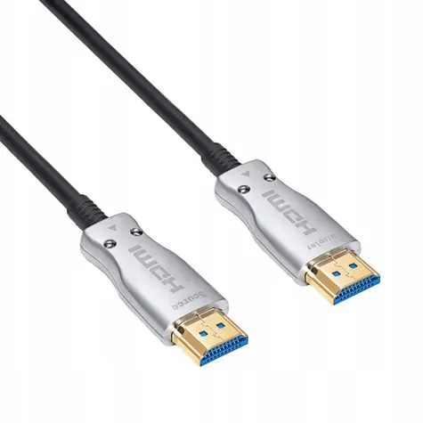 Akyga Optisches HDMI 2.1-Kabel (M) Schwarz 10 m / Optisches HDMI-Kabel / AOC / 8K / 48 Gbit/s