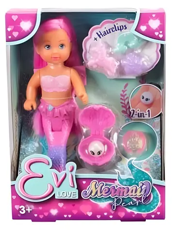 Simba Evi Love Meerjungfrau Perle / Puppe / 12 cm / rosa Haare