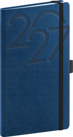 NOTIQUE Taschenkalender AJAX 2027 blau / 9 x 15,5 cm