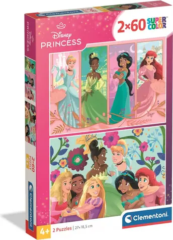 Clementoni Disney Prinzessinnen Puzzle / 2x60 Teile / ab 4 Jahren