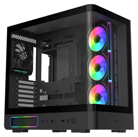 Fortron FSP M581-BA schwarz / Gehäuse / Midi-Tower / ATX / ARGB / Grafikkarte 445 mm / ohne Netzteil
