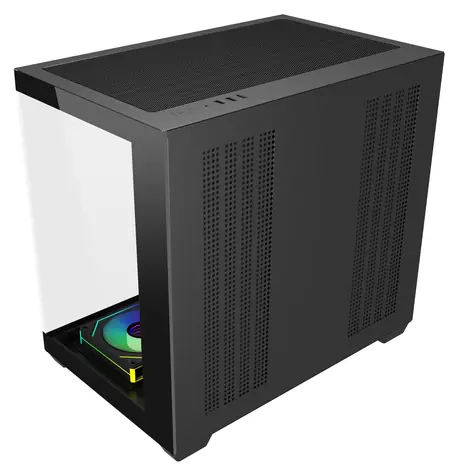 Fortron FSP M341-BA schwarz / Gehäuse / Midi-Tower / ATX / GPU 410 mm / 7x ARGB 120 mm / transparente Seitenwand
