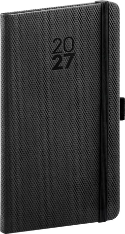 NOTIQUE Diamante 2027 schwarz / Taschenkalender / 9 × 15,5 cm