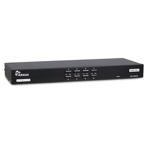 Inter-tech AS-9108HA / KVM-Switch / 8 Ports / HDMI / USB / 19"-Rack / 4K Ultra HD