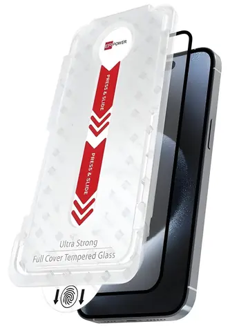 ER Glass FC iPhone Air / Schutzglas / Vollständige Abdeckung / Gehärtetes Glas 9H / Montagerahmen
