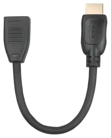 TB Touch HDMI (M) - HDMI (F) schwarz / Reduzierung / 0,15 m / HDMI 2.0