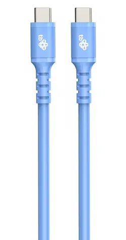 TB Touch USB-C-Kabel blau 1 m / Lade- und Datenkabel / USB-C auf USB-C / 60 W / 480 Mbit/s / Silikon