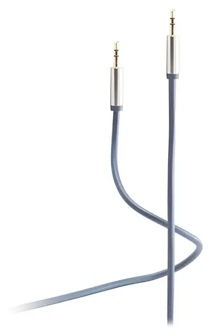 Shiverpeaks Flexline blau / Audiokabel / 3,5-mm-Klinkenstecker - 3,5-mm-Klinkenstecker / 0,75 m / Metallstecker