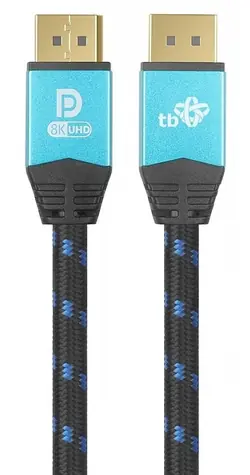 TB Touch DisplayPort 2.1 geflochtenes Kabel / Videokabel / DisplayPort - DisplayPort / 2 m / vergoldete Anschlüsse