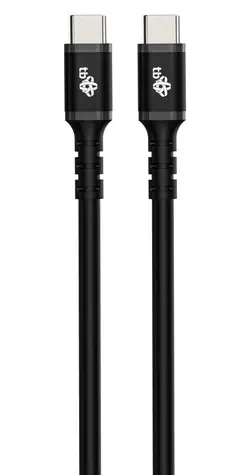 TB Touch USB-C-Kabel, schwarz, 1 m / Lade- und Datenkabel / USB-C auf USB-C / 60 W / 480 Mbit/s / Silikon