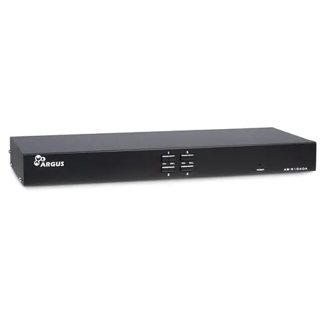 Inter-tech AS-9104DA / KVM-Switch / Rackmontage / 4× DVI-I / USB / Audio / 256 PCs