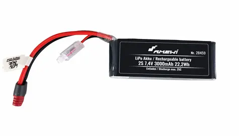 AMEWI LiPo-Akku 2S 7,4V 3000mAh / 25C T-Stecker