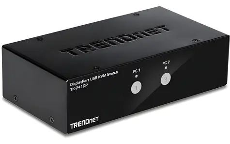 Trendnet TK-241DP / KVM-Switch / DisplayPort 1.2 / 4K UHD / USB-Hub / Audio