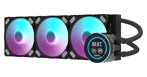 darkFlash DN-D360 schwarz / AiO-CPU-Kühler / 3x 120 mm / ARGB-Hintergrundbeleuchtung / 800-1800 U/min / Intel + AMD