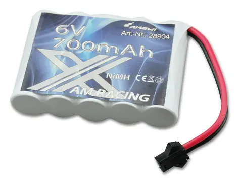 AMEWI NiMH-Akku 6V/700mAh HBX-Anschluss / Wiederaufladbarer Akku / RC-Car / NiMH / 5 Zellen