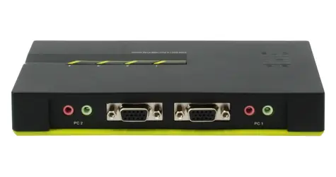 LevelOne KVM-0421 / KVM-Switch / 4 Ports / USB / VGA / Audio