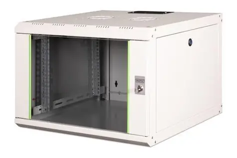 Digitus Unique grau / Wandschrank / 19" / 7U / 420x600x600 mm / Glastür / IP20