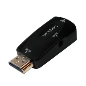 LogiLink HDMI (M) - VGA (F) Adapter schwarz / Adapter / Full HD 1080p / 3,5-mm-Audioanschluss