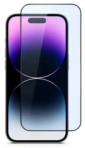 OEM -Schutzglas für Apple iPhone 15 PLUS , randlos, schwarz / Schutzglas / Verklebung des gesamten Displays