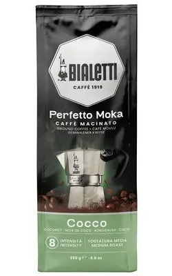 Bialetti Perfetto Moka Cocco 250 g / Gemahlener Kaffee
