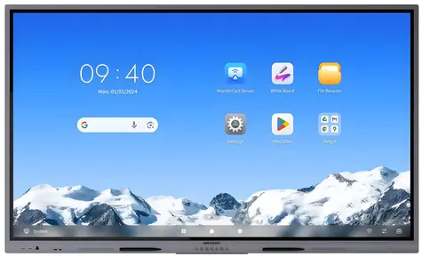 75" HIKVISION interaktives Touchpanel / Touchpanel / 4K / Android 14 / 8 GB / 128 GB / 480 Nits / 50-Punkt-Touch