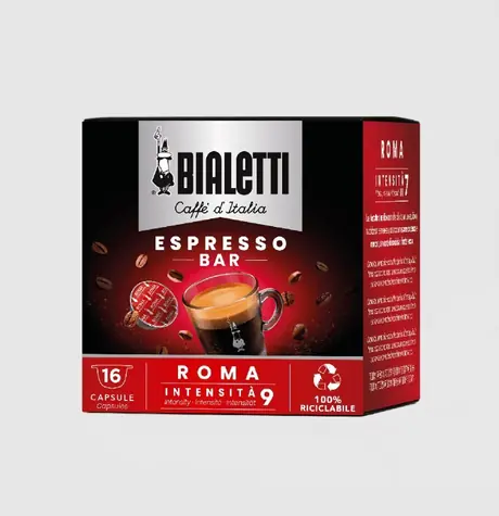 Bialetti Roma Kapseln für Caff d'Italia Kaffeemaschinen / Kaffeekapseln / 16 Stück