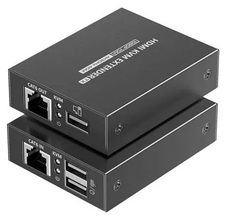 PremiumCord HDMI KVM-Extender / Extender / 4K 30Hz bis zu 40 m / Full HD bis zu 70 m / USB / Cat5e-6-7