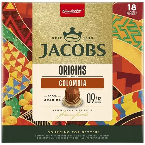 Jacobs Origins Kolumbien Nespresso 18 Stück / Kapselkaffee