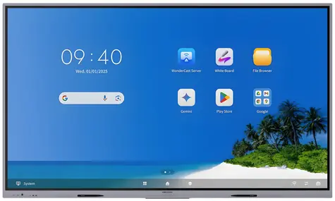 86" HIKVISION IFP / Touchscreen / 4K / Android 14 / 8 GB / 128 GB / 400 Nits / 50 Punkte