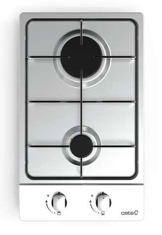 CATA GI 3002 X Edelstahl / Gaskochfeld / 2 Brenner / 30 cm