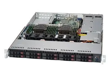 SuperMicro SC116AC10-R706WB3 schwarz / Servergehäuse / 1 HE / WIO / 10x NVMe/SFF / rPS 700W 80+ Platinum