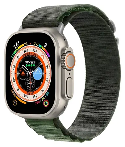 Devia Deluxe Sport5 44/45/49 mm Khakigrün / Armband für Apple Watch / Nylon / Verstellbar