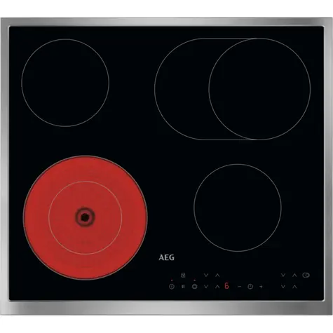 AEG NRN64A06XB schwarz / Kochfeld / Touch-Bedienung / Display / 57,6 cm