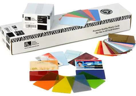 ZEBRA Plastikkarten, 500 Stück / PVC / 30 mil (0,76 mm) / grün