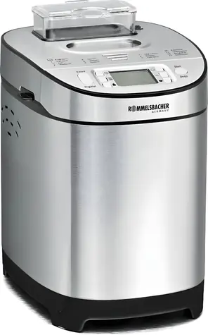 Rommelsbacher BA 550 Edelstahl, schwarz / Brotbackautomat / 550 W / 12 Programme / 700-900 g