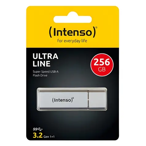 INTENSO Ultra Line 256 GB silber / USB-Stick / USB-A 3.2 Gen 1 / 5 Gbit/s