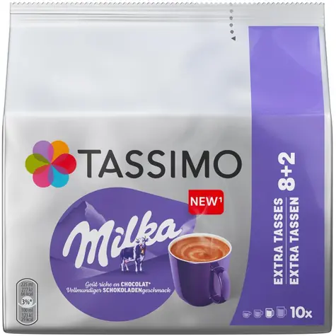 Tassimo Milka 10 Stück / Kakaokapseln / 8 + 2 Stück