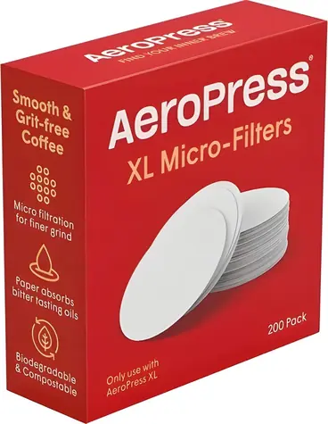 AeroPress Papierfilter XL, 200 Stück / Kaffeemaschinenfilter / für AeroPress